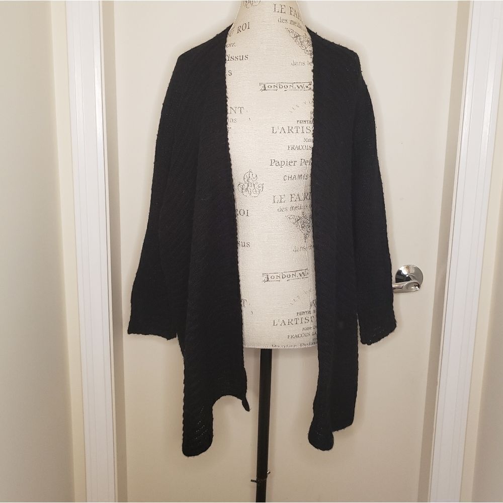 Dreamers black knit cozy cardigan sweater